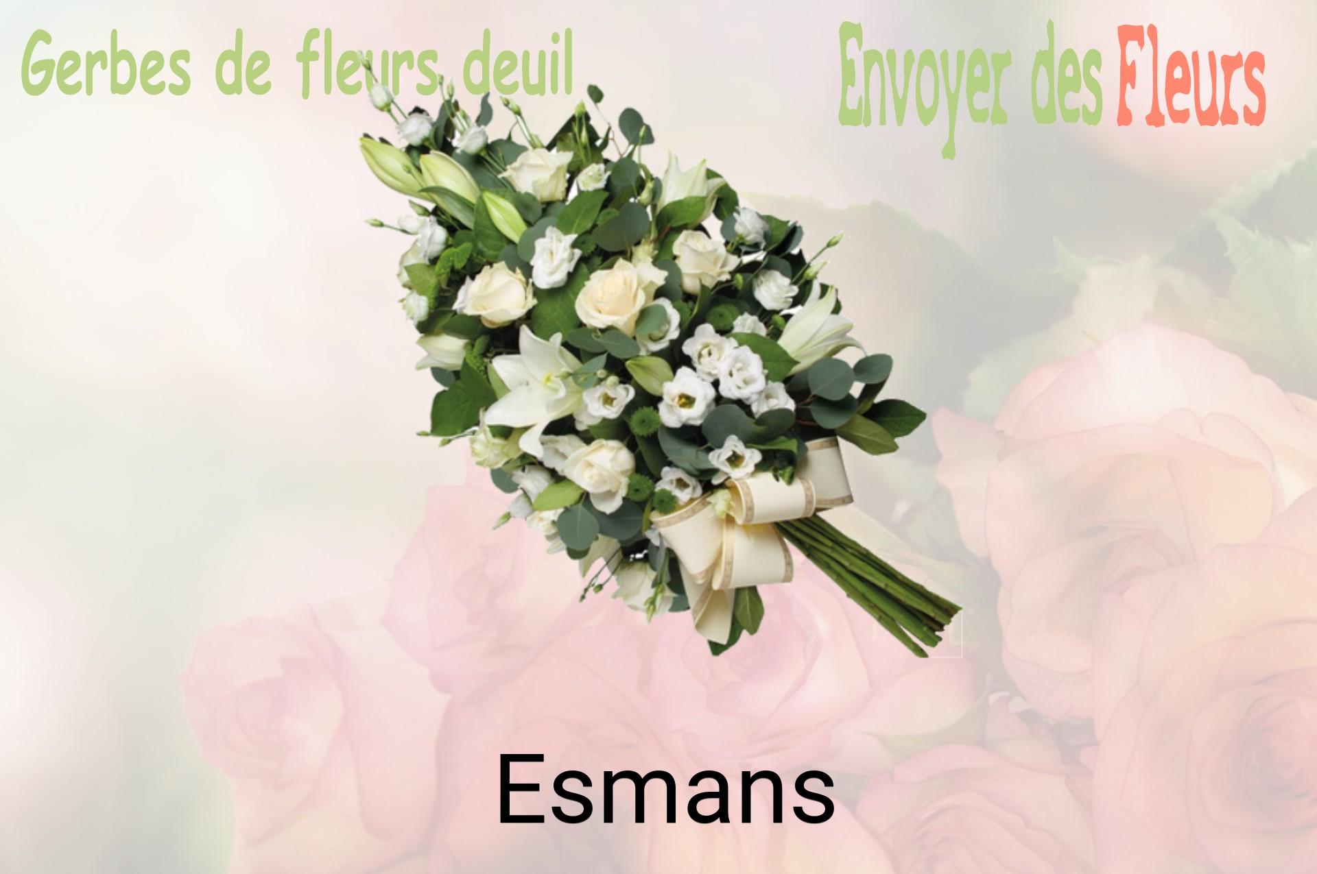 Gerbe de fleurs de deuil livrée à Esmans